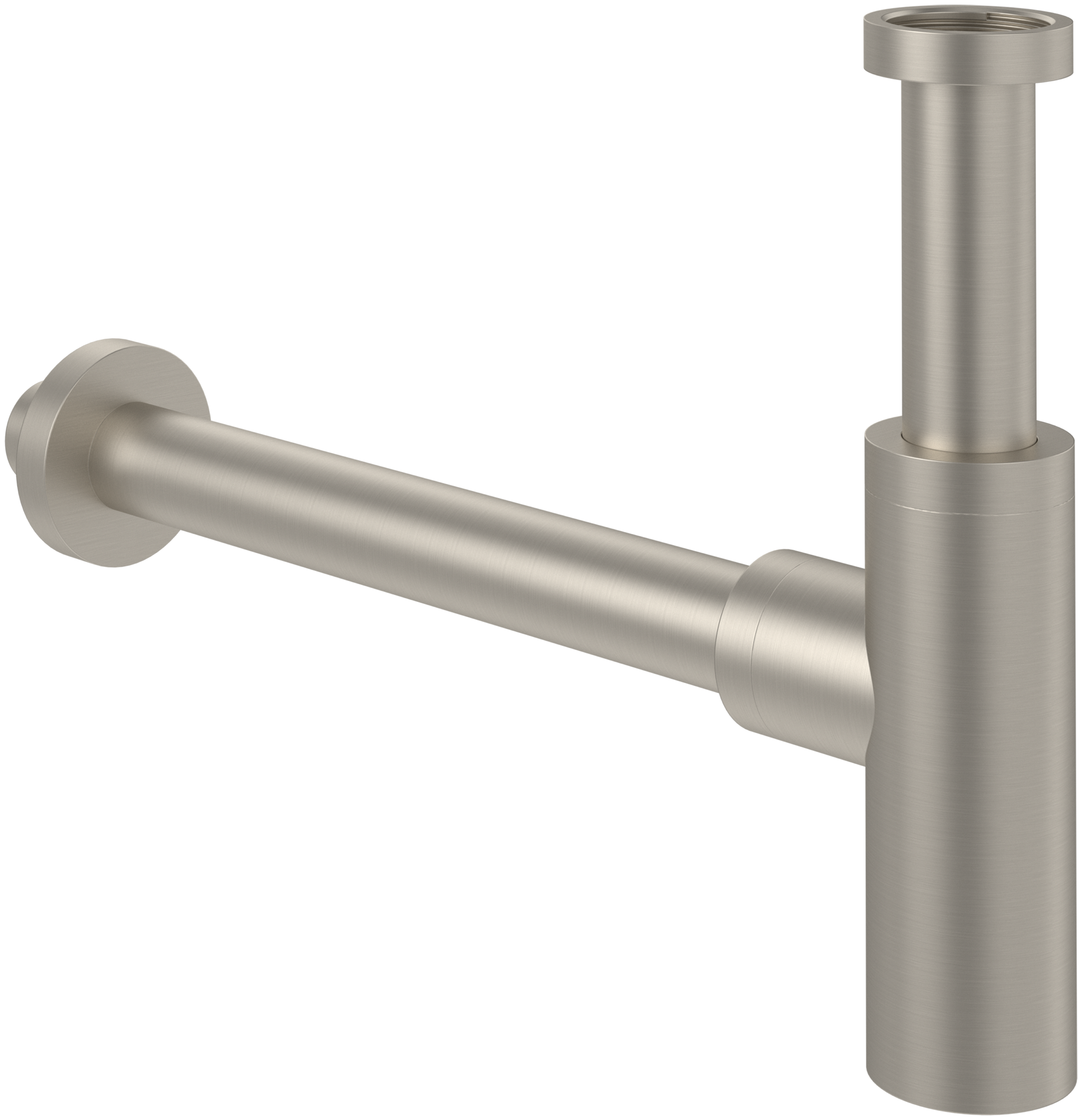 Villeroy & Boch Universal Taps & Fittings Siphon,for wall-mounted, Round, Brushed Nickel Matt