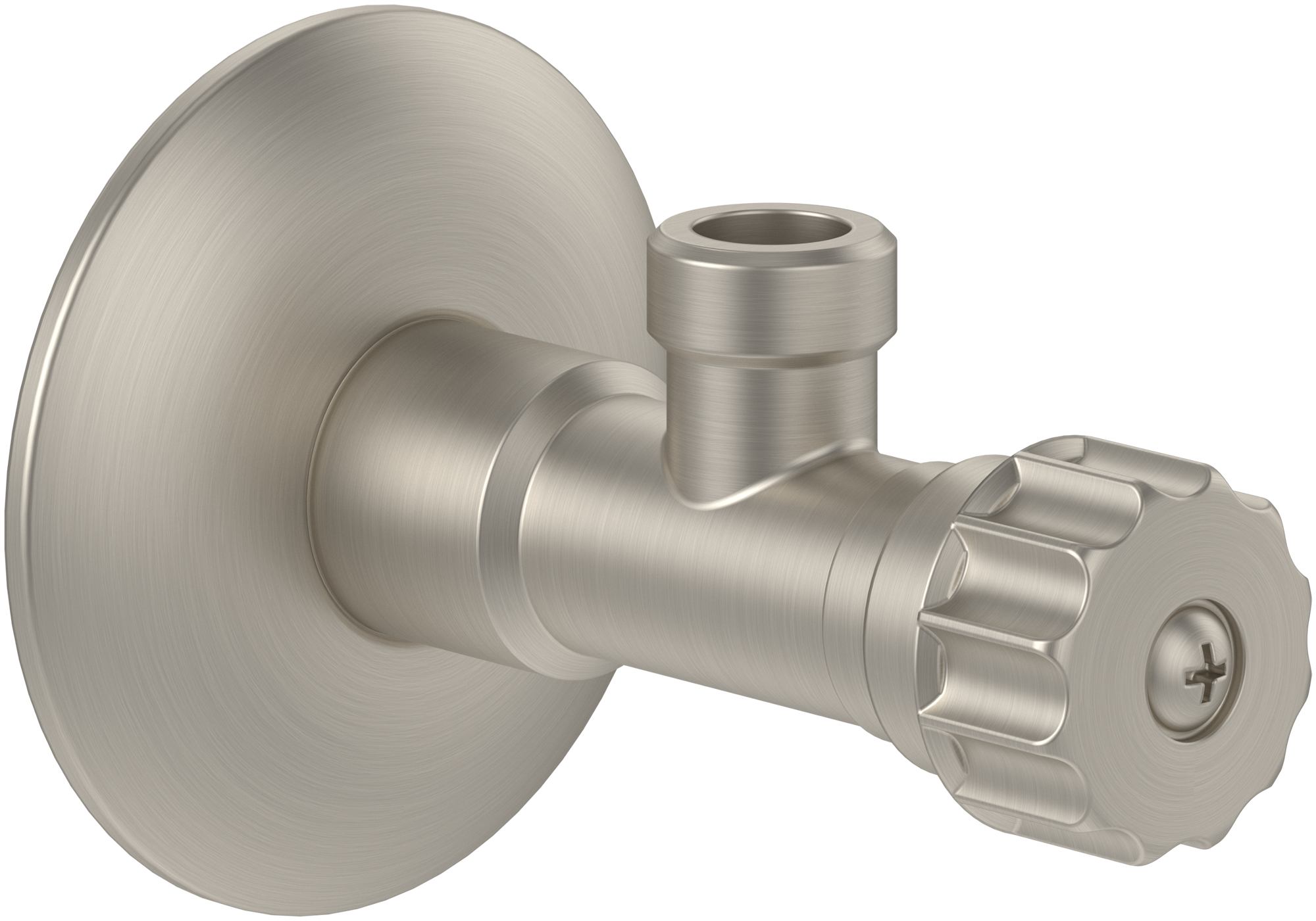Villeroy & Boch Universal Taps & Fittings Angle valve,for wall-mounted, Round, Brushed Nickel Matt
