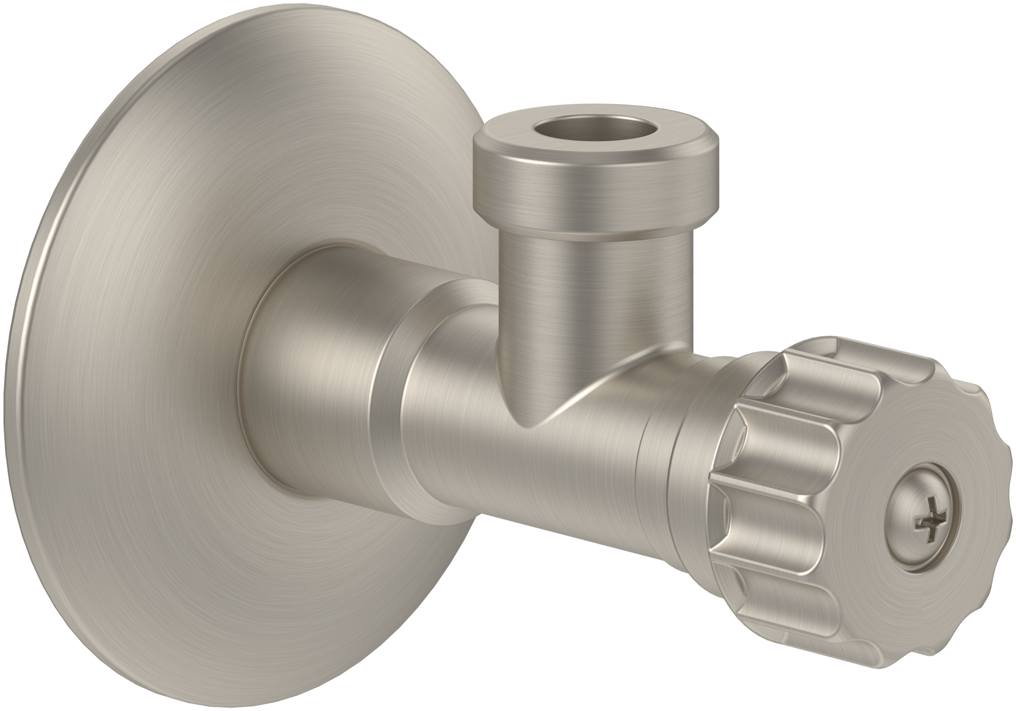 Villeroy & Boch Universal Taps & Fittings Angle valve,for wall-mounted, Round, Brushed Nickel Matt