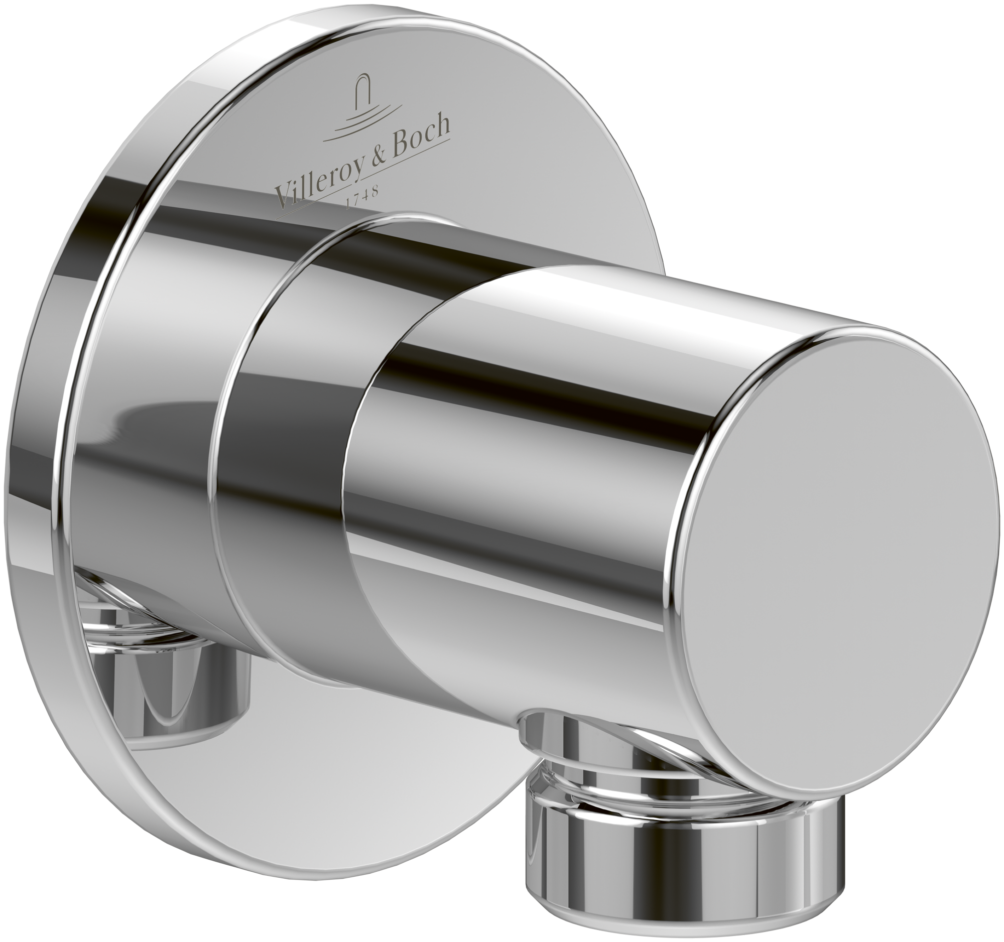 Villeroy & Boch Universal Showers Wall outlet,for wall-mounted, Round, Chrome