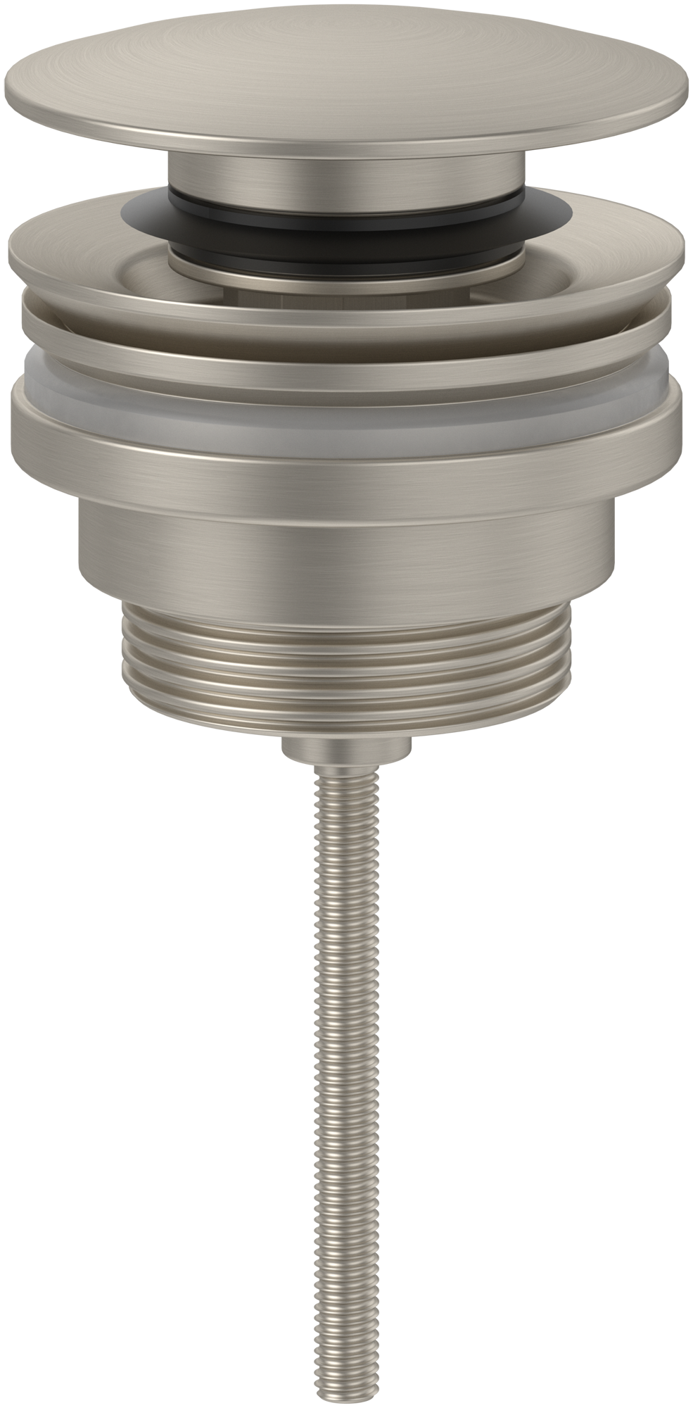 Villeroy & Boch Universal Taps & Fittings Push-Open waste, Round, Brushed Nickel Matt