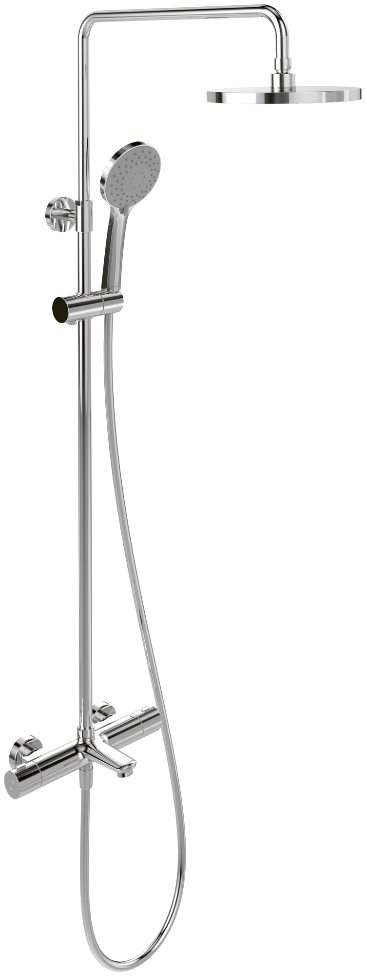 Villeroy & Boch Universal Showers Shower system with three features, for wall-mounted, Chrome