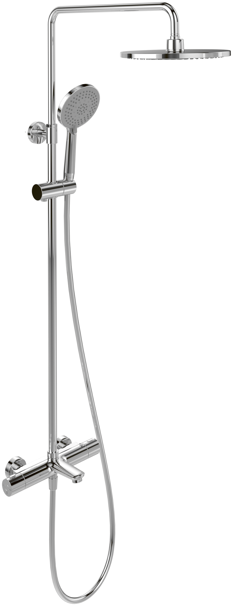 Villeroy & Boch Universal Showers Shower system with three features, for wall-mounted, Chrome