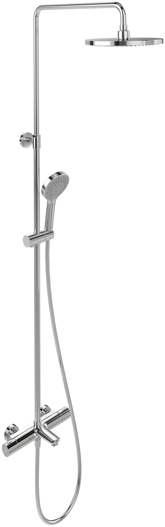 Villeroy & Boch Universal Showers Shower system with three features, for wall-mounted, Chrome