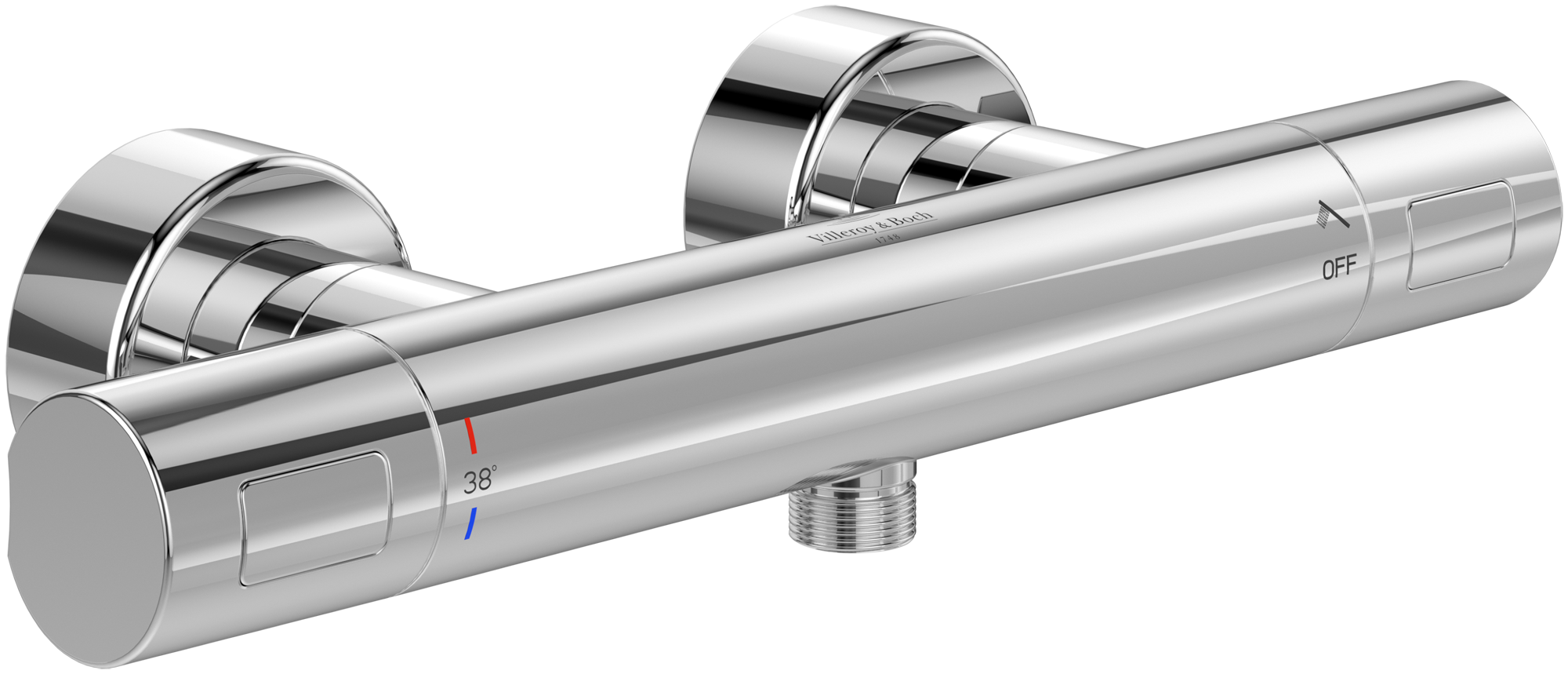 Villeroy & Boch Universal Taps & Fittings Thermostat de douche ,pour Douche, Rond, Chrome