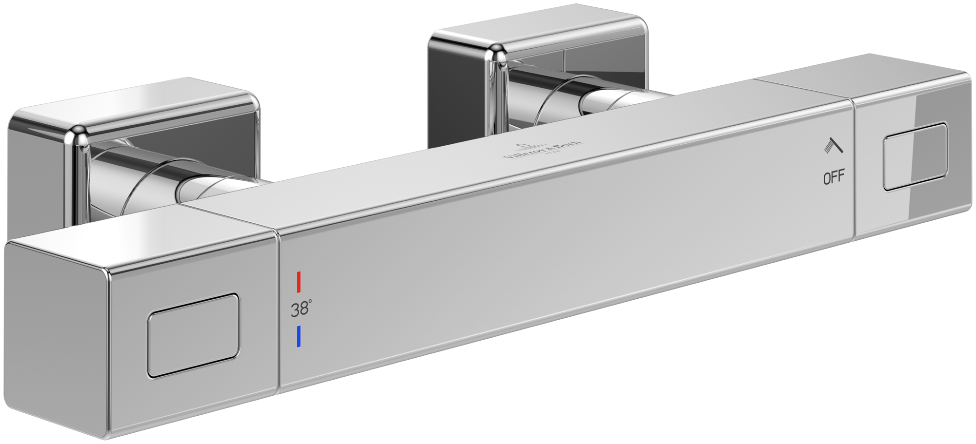 Villeroy & Boch Universal Taps & Fittings Thermostat de douche ,pour Douche, Rectangulaire, Chrome