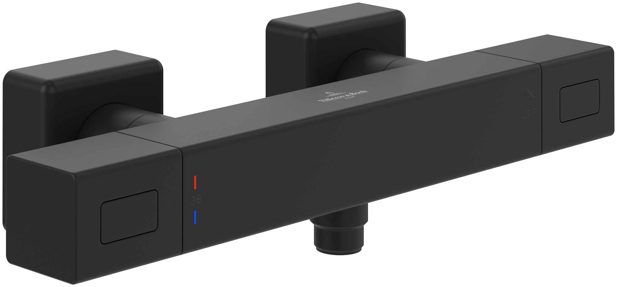 Villeroy & Boch Universal Taps & Fittings Thermostat de douche ,pour Douche, Rectangulaire, Matt Black