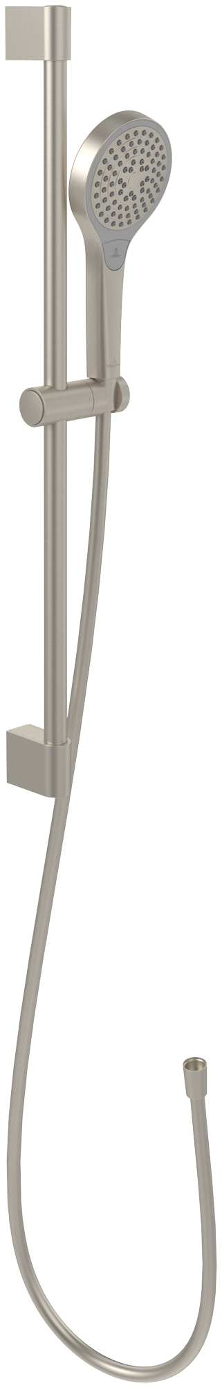 Villeroy & Boch Embrace PLUS Shower set with three features, for wall-mounted, Brushed Nickel Matt