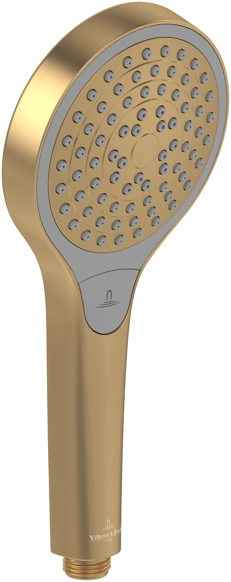 Villeroy & Boch Verve Showers Douchette à main à trois jets, Rond, Brushed Gold