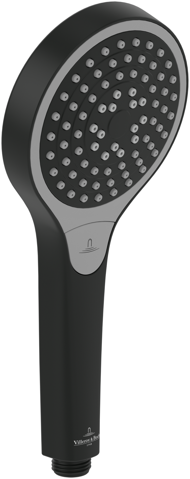 Villeroy & Boch Verve Showers Douchette à main à trois jets, Rond, Matt Black