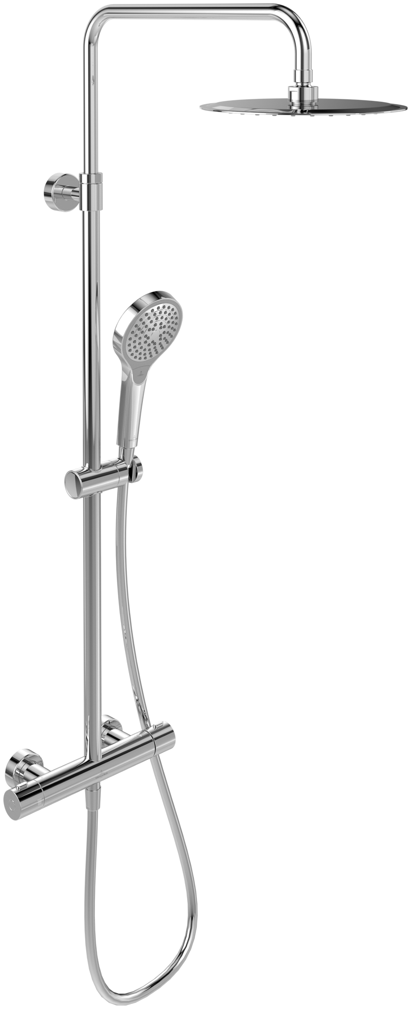 Villeroy & Boch Verve Showers Système de douche avec trois fonctions, pour montage mural, Chrome