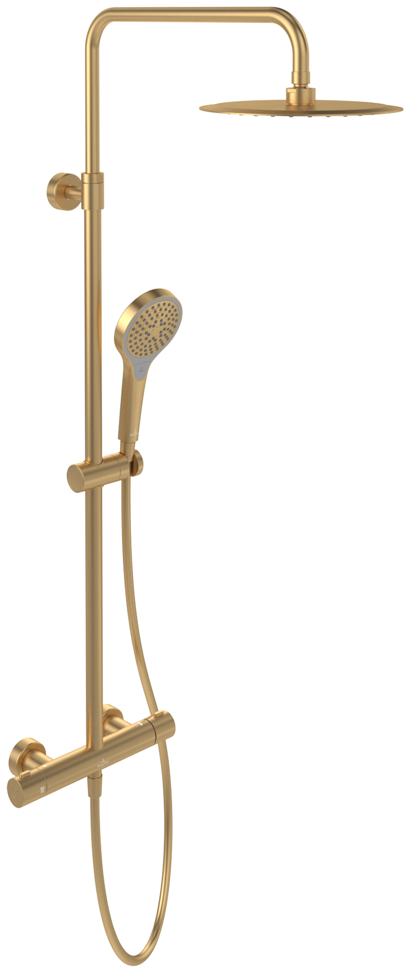 Villeroy & Boch Verve Showers Système de douche avec trois fonctions, pour montage mural, Brushed Gold