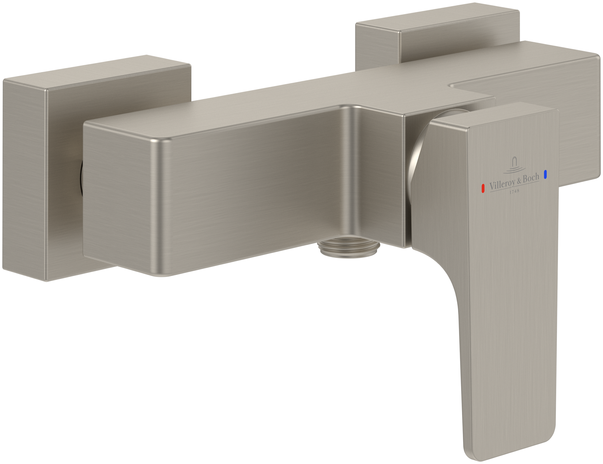 Villeroy & Boch Architectura Square Einhebel-Duscharmatur, Brushed Nickel Matt