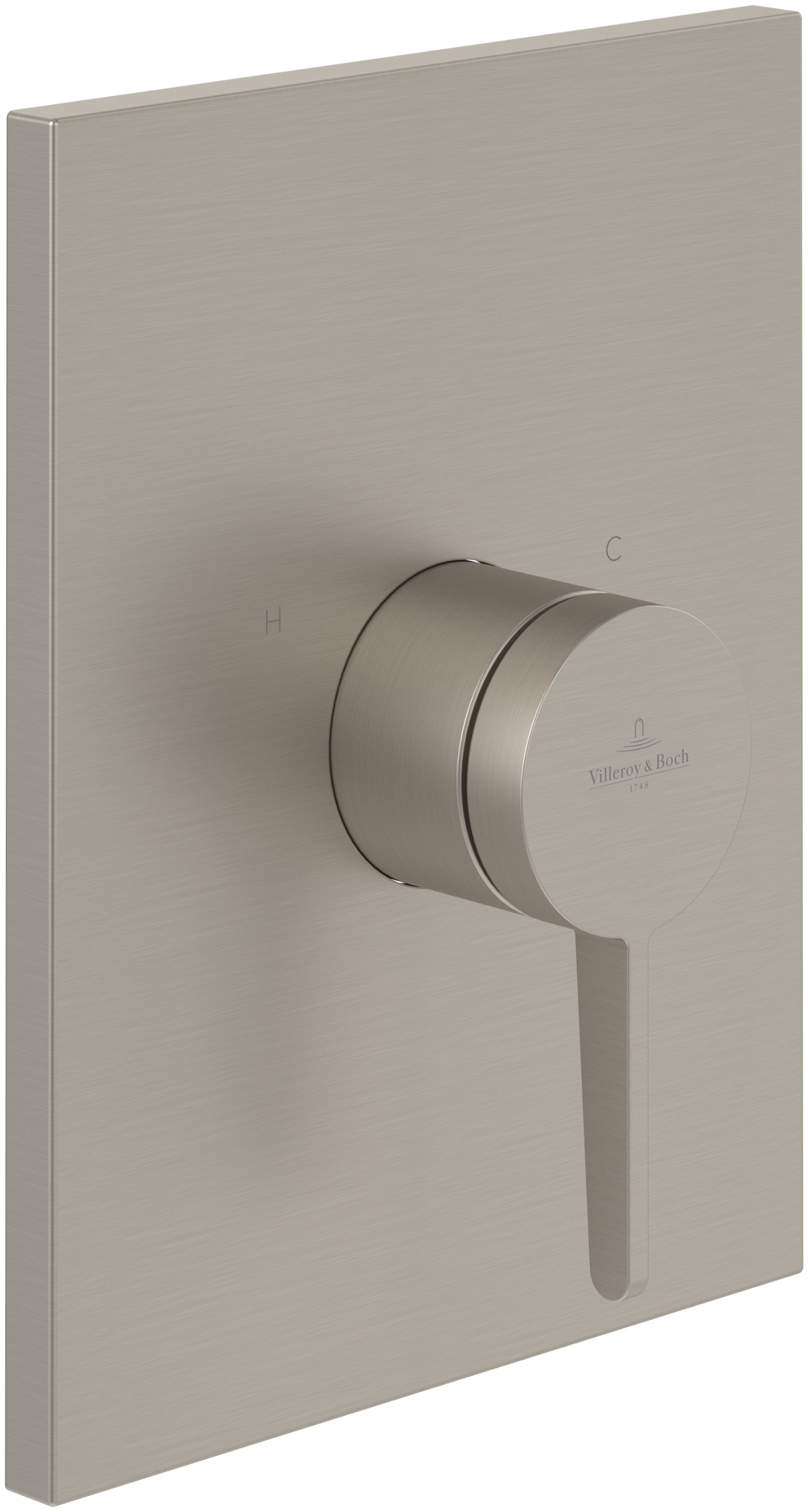 Villeroy & Boch Conum Robinetterie monocommande, encastrable, Brushed Nickel Matt