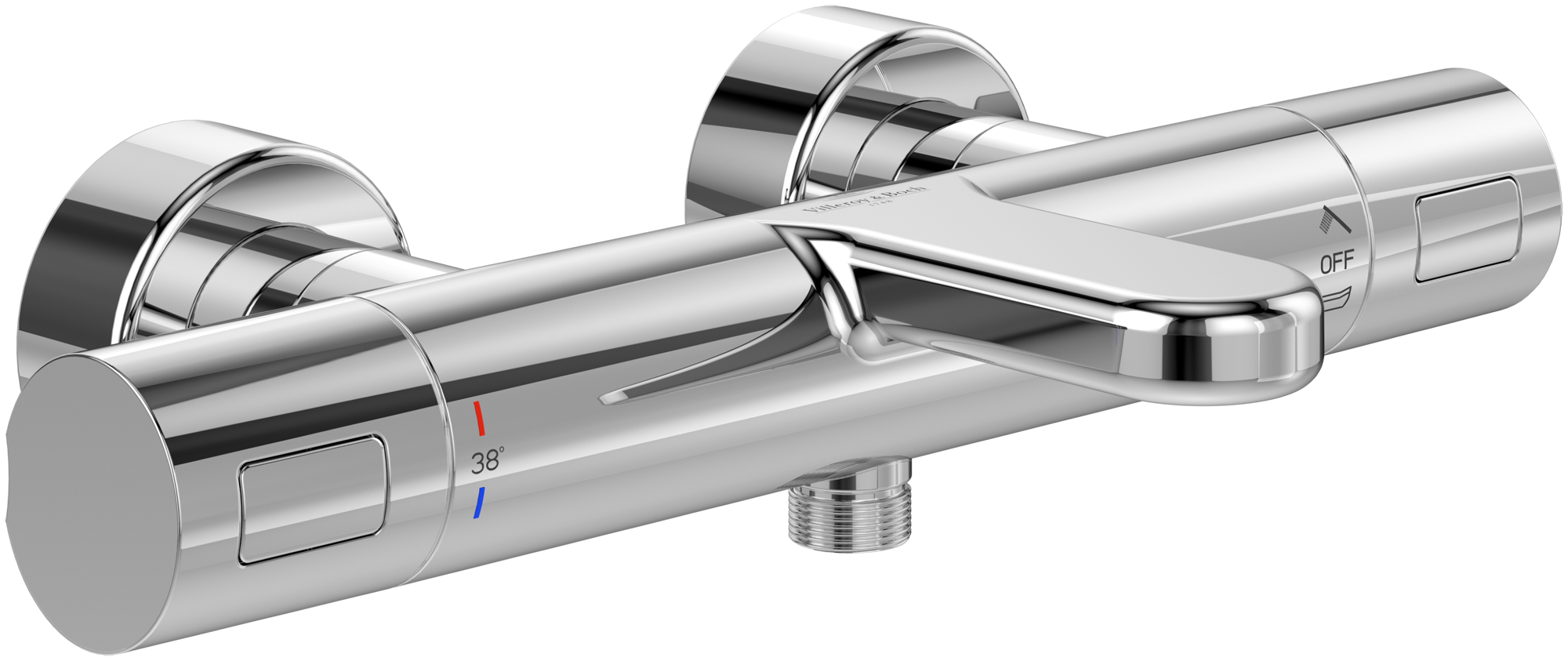 Villeroy & Boch Universal Taps & Fittings Thermostat de baignoire,pour Baignoire, Rond, Chrome
