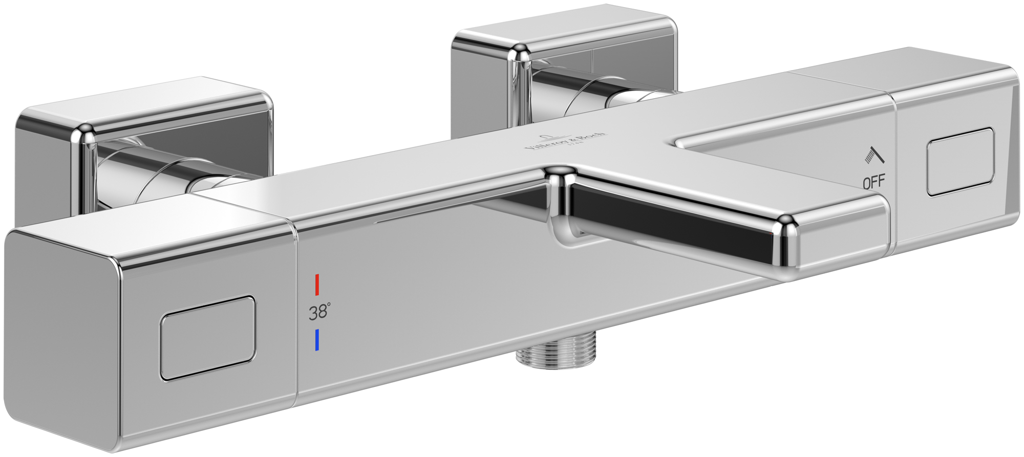 Villeroy & Boch Universal Taps & Fittings Thermostat de baignoire,pour Baignoire, Rectangulaire, Chrome
