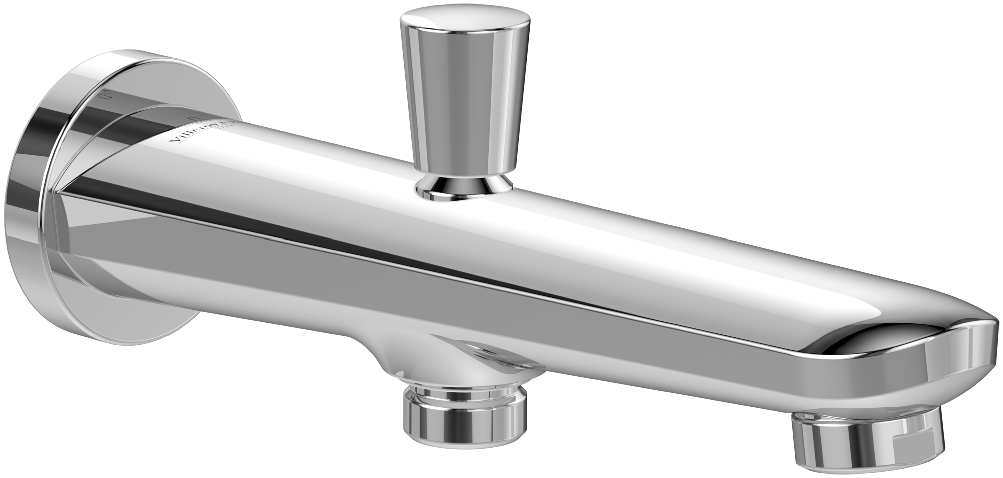 Villeroy & Boch O.novo Start Bath spout with diverter , for wall-mounted, Chrome