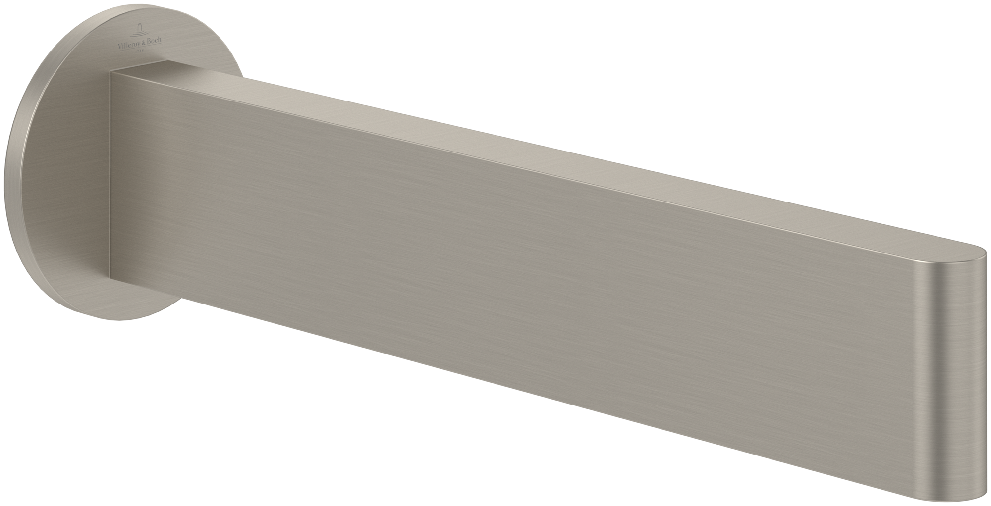 Villeroy & Boch Dawn Bath spout , for wall-mounted, Brushed Nickel Matt