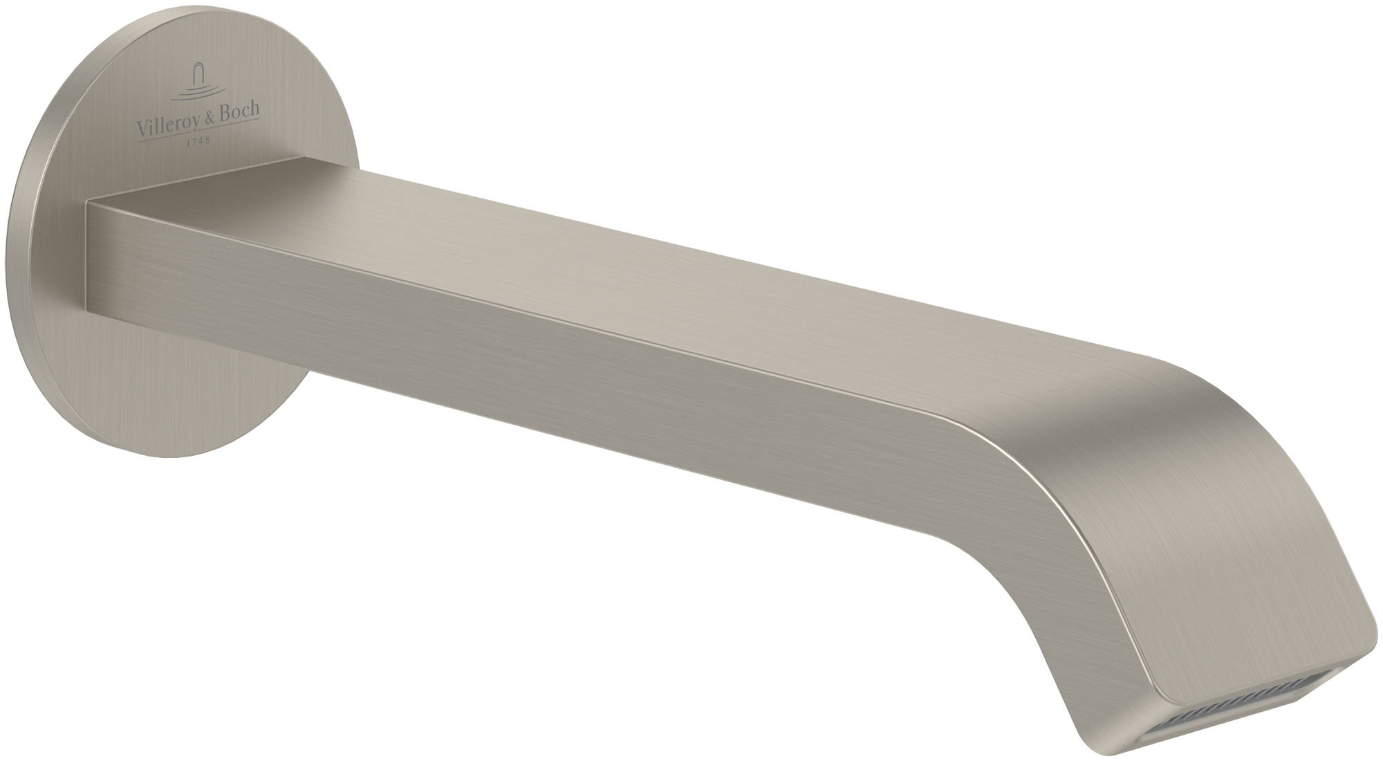 Villeroy & Boch Dawn Bath spout , for wall-mounted, Brushed Nickel Matt
