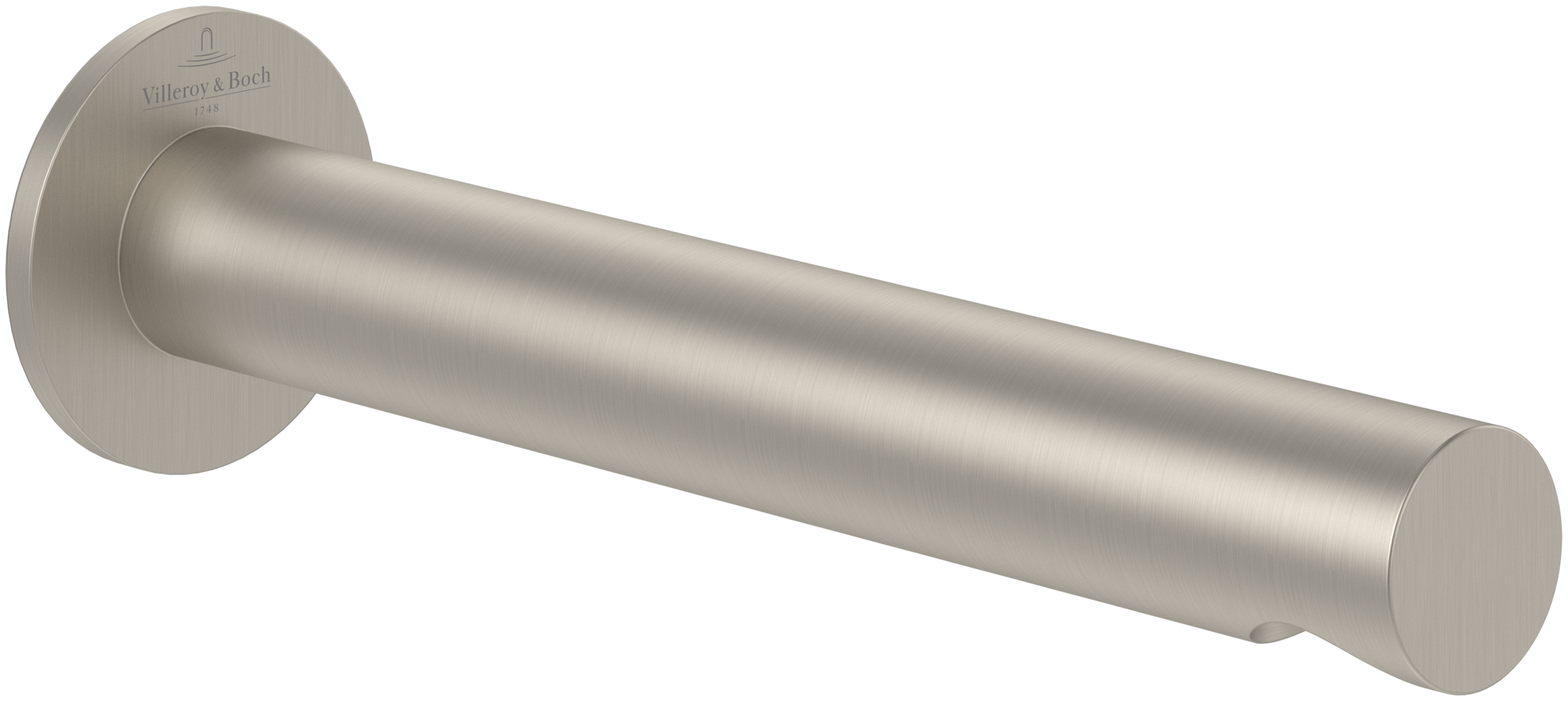 Villeroy & Boch Loop & Friends Bath spout , for wall-mounted, Brushed Nickel Matt