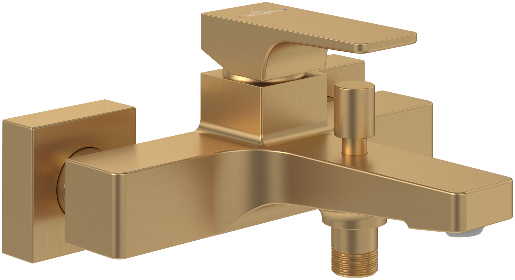 Villeroy & Boch Architectura Square Einhebel-Badewannenarmatur, Brushed Gold