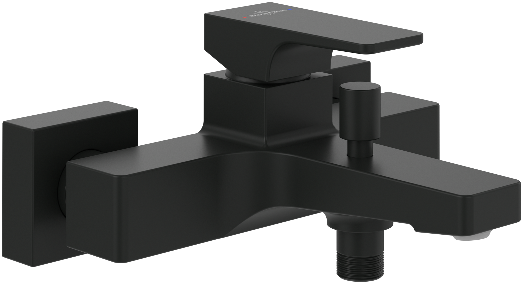 Villeroy & Boch Architectura Square Einhebel-Badewannenarmatur, Matt Black
