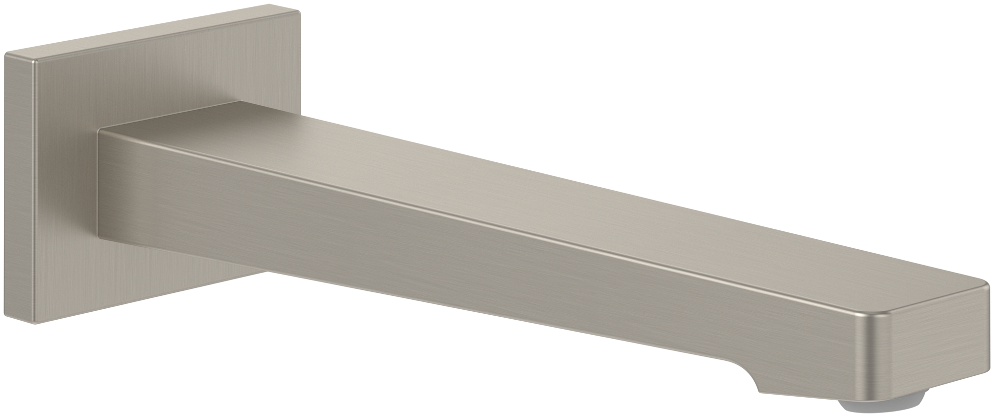 Villeroy & Boch Architectura Square Badewannenauslauf, für Wandmontage, Brushed Nickel Matt