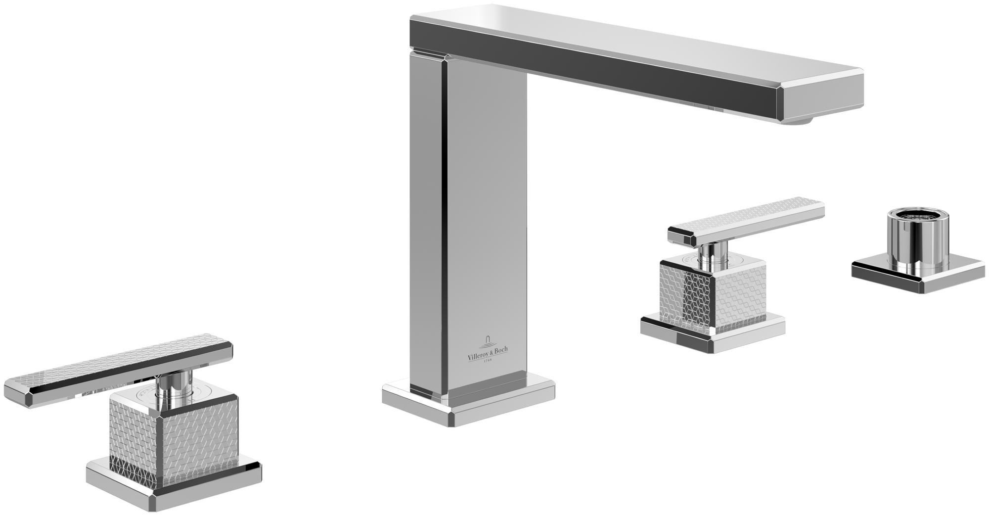 Villeroy & Boch Mettlach Viergats bandrandkraan, Chrome