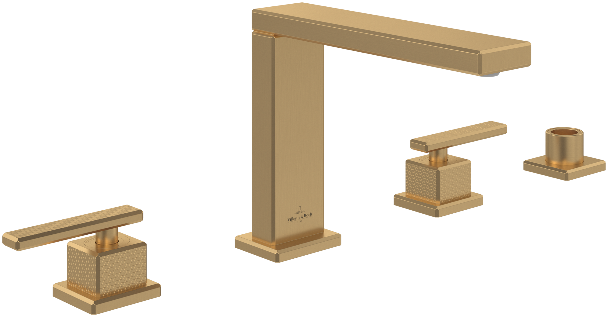 Villeroy & Boch Mettlach Viergats bandrandkraan, Brushed Gold