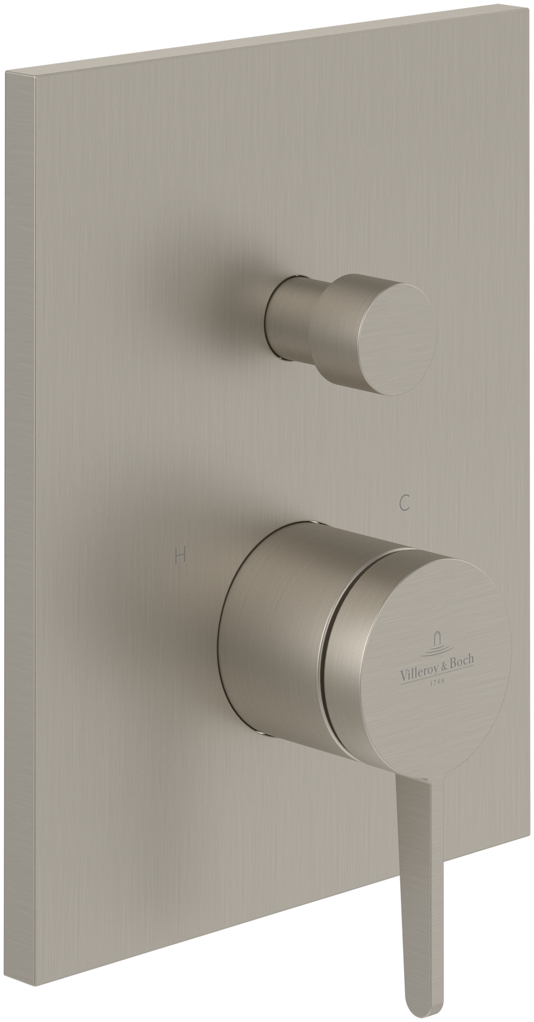 Villeroy & Boch Conum Robinetterie monocommande, encastrable, Brushed Nickel Matt