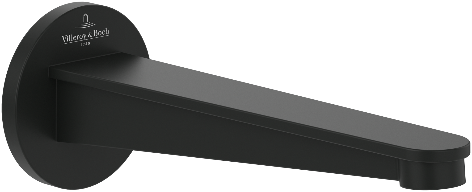 Villeroy & Boch Conum Bec de baignoire, pour montage mural, Matt Black