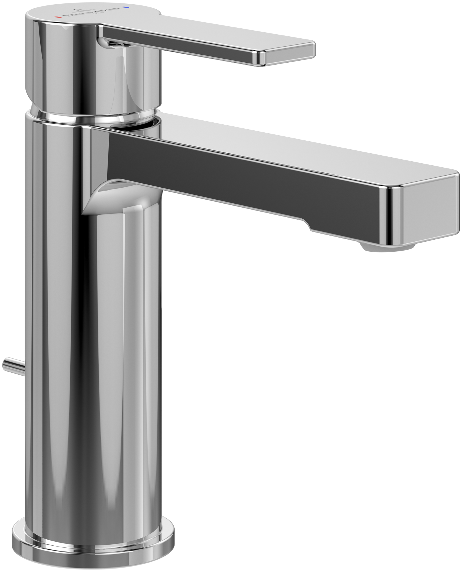 Villeroy & Boch Architectura Single-lever basin mixer, With push/pull rod lever and pop-up waste, Chrome