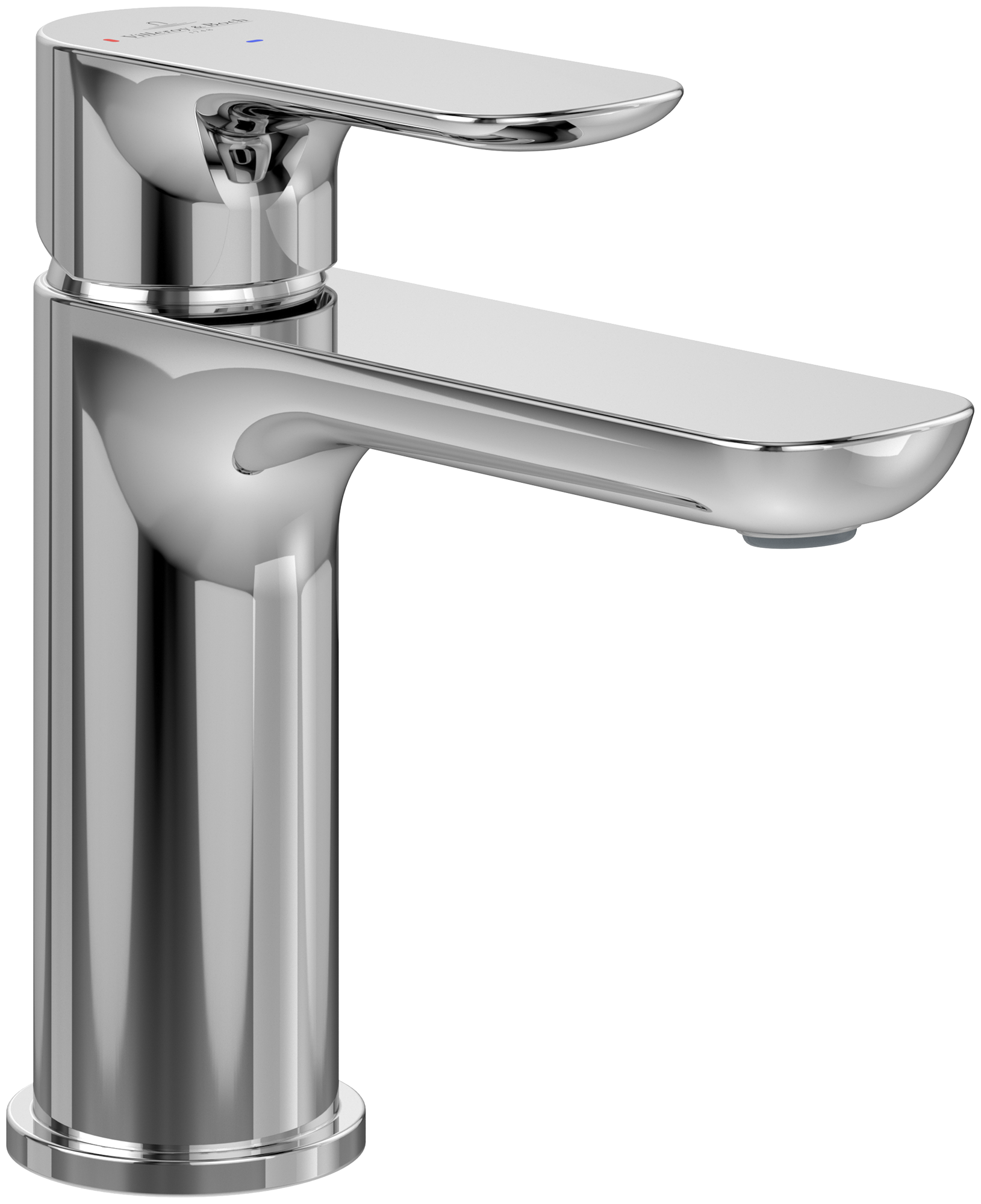 Villeroy & Boch O.novo Single-lever basin mixer, Without waste, Chrome