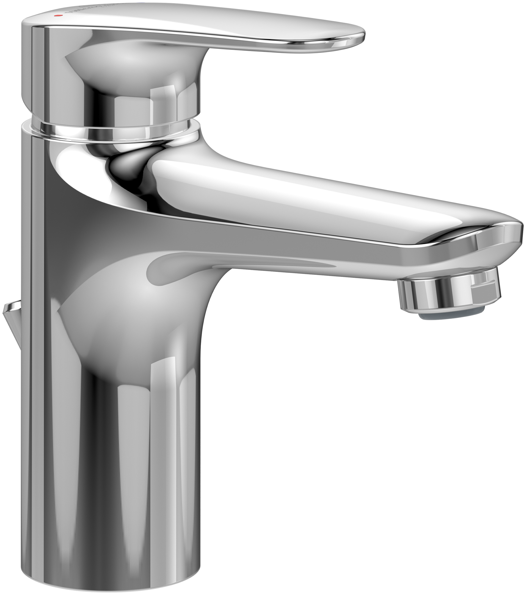 Villeroy & Boch O.novo Start Single-lever basin mixer, With push/pull rod lever and pop-up waste, Chrome