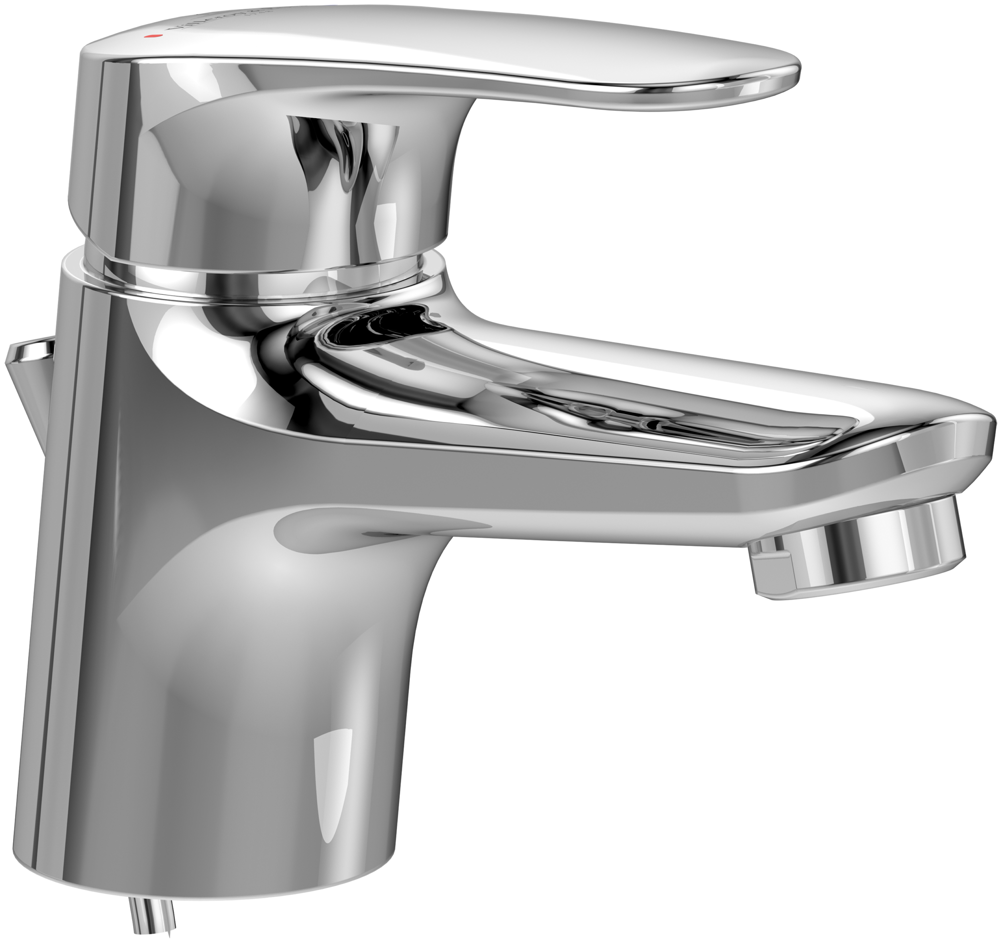 Villeroy & Boch O.novo Start Single-lever basin mixer, With push/pull rod lever and pop-up waste, Chrome