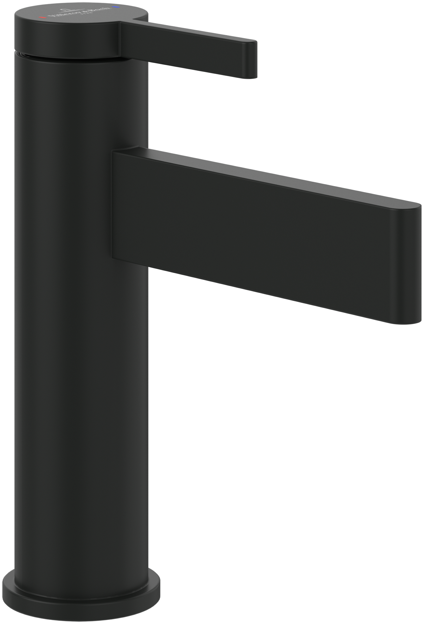 Villeroy & Boch Dawn Single-lever basin mixer, Without waste, Matt Black