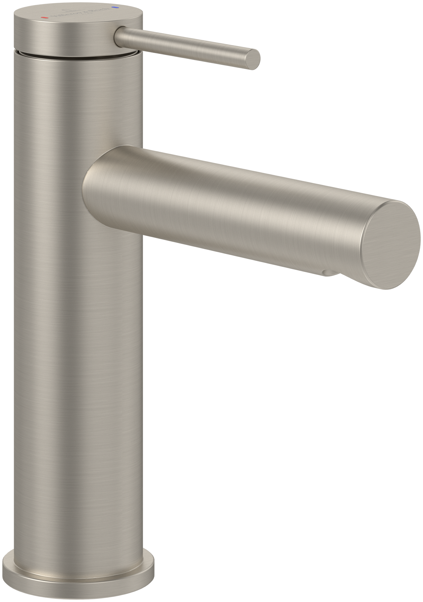 Villeroy & Boch Loop & Friends Single-lever basin mixer, Without waste, Brushed Nickel Matt