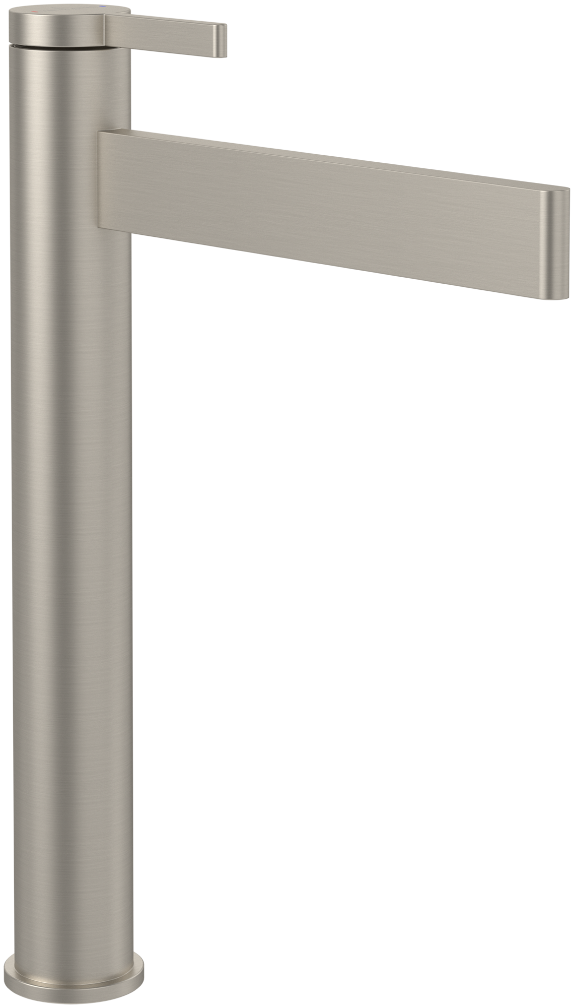 Villeroy & Boch Dawn Einhebel-Waschtischarmatur erhöht, Ohne Ablaufgarnitur, Brushed Nickel Matt