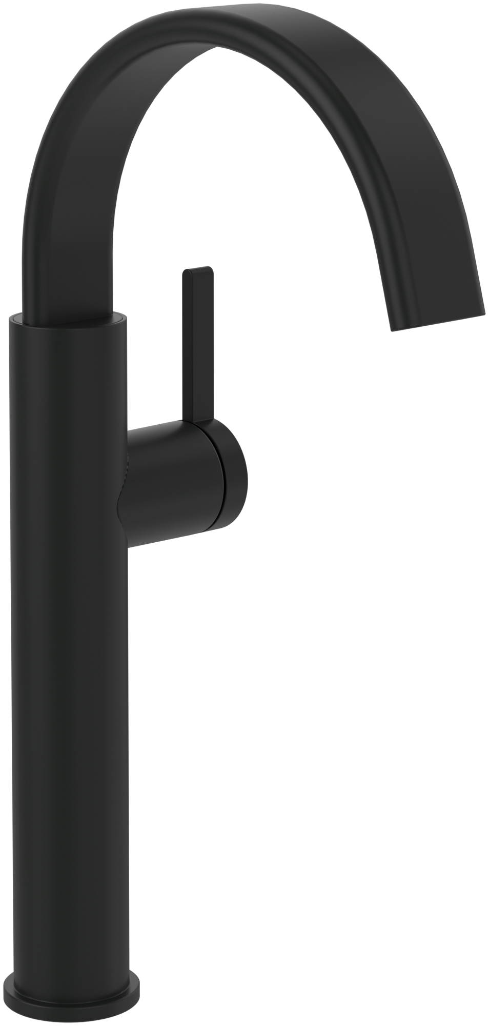 Villeroy & Boch Dawn Tall basin mixer with side-lever, Without waste, Matt Black