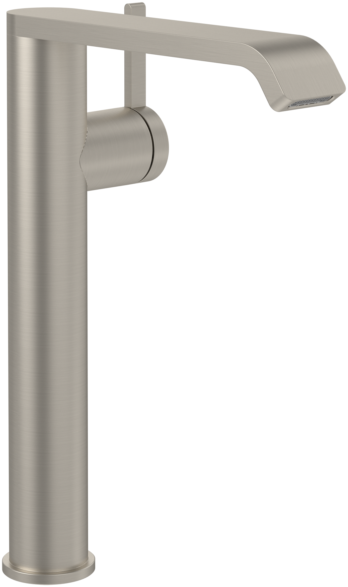 Villeroy & Boch Dawn Tall basin mixer with side-lever, Without waste, Brushed Nickel Matt
