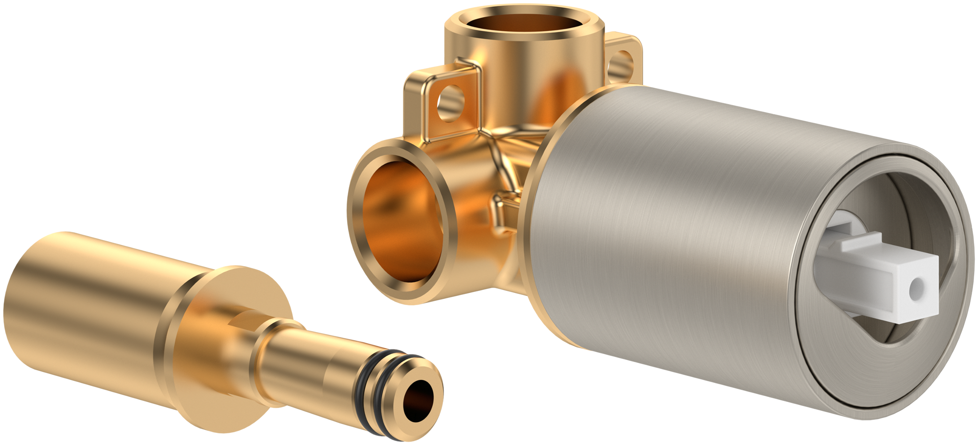 Villeroy & Boch Loop & Friends Universal concealed installation unit for single-lever mixer,for wall-mounted, Round, Brushed Nickel Matt