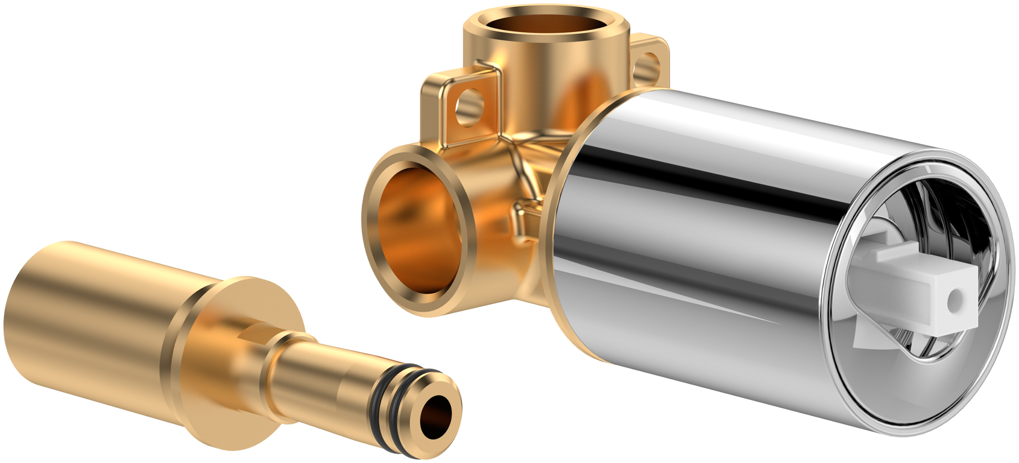 Villeroy & Boch Loop & Friends Universal concealed installation unit for single-lever mixer,for wall-mounted, Round, Chrome