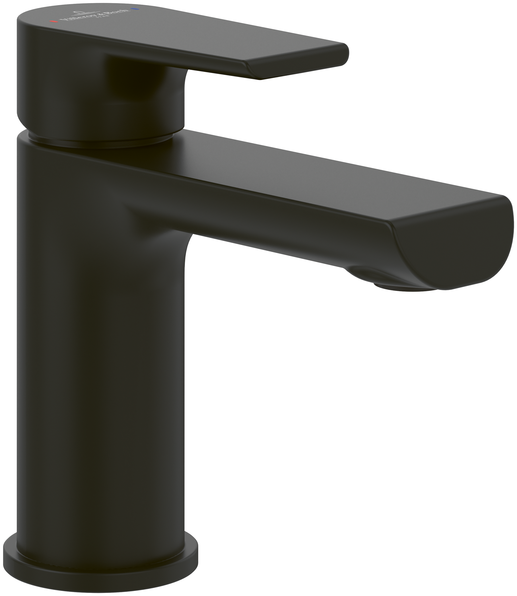 Villeroy & Boch Liberty Eengreeps wastafelkraan, Zonder Push-Open afvoergarnituur, Matt Black