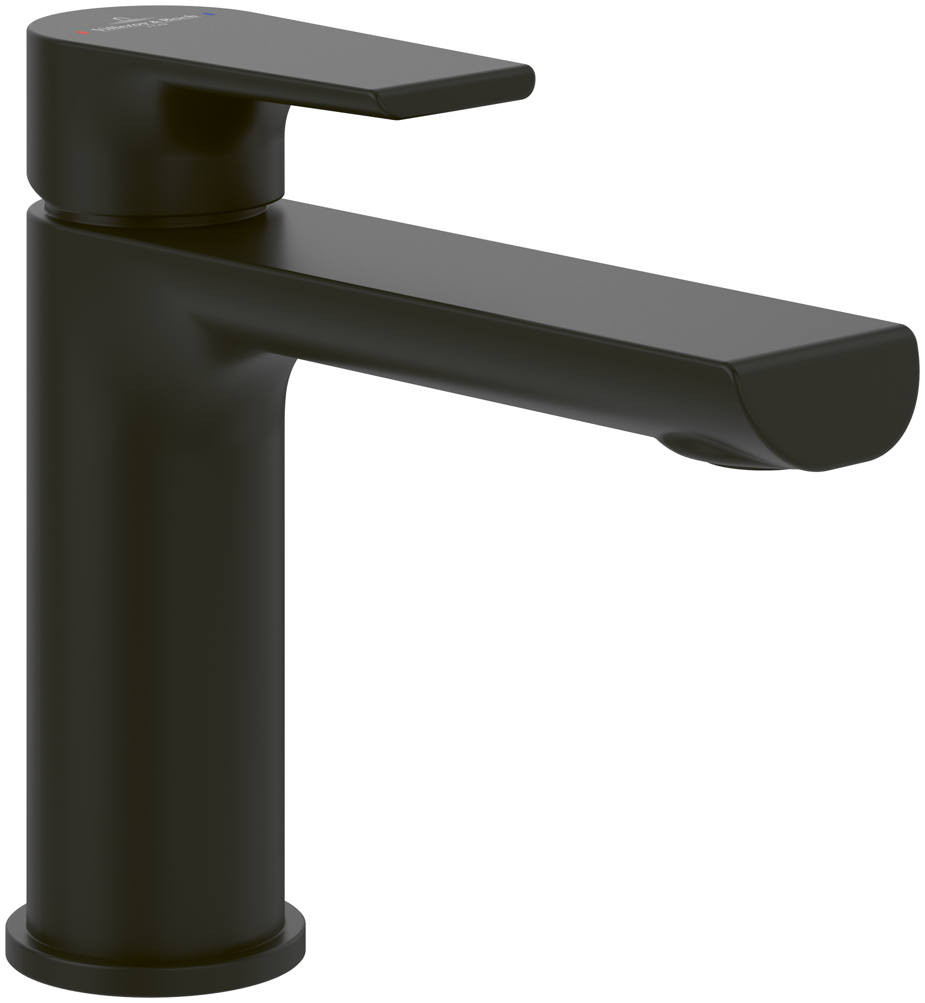 Villeroy & Boch Liberty Single-lever basin mixer, With push/pull rod lever and pop-up waste, Matt Black