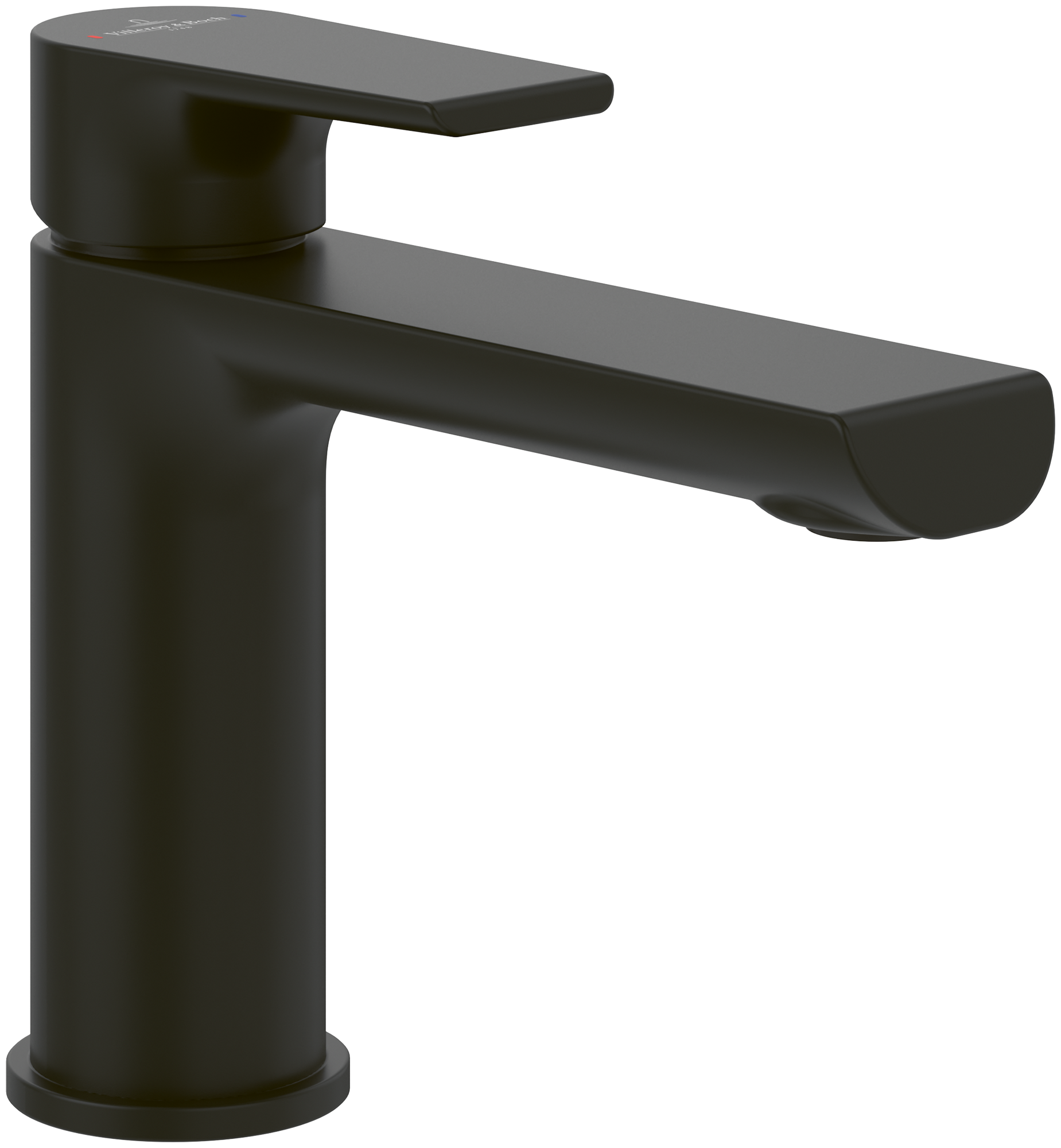 Villeroy & Boch Liberty Eengreeps wastafelkraan, Zonder Push-Open afvoergarnituur, Matt Black