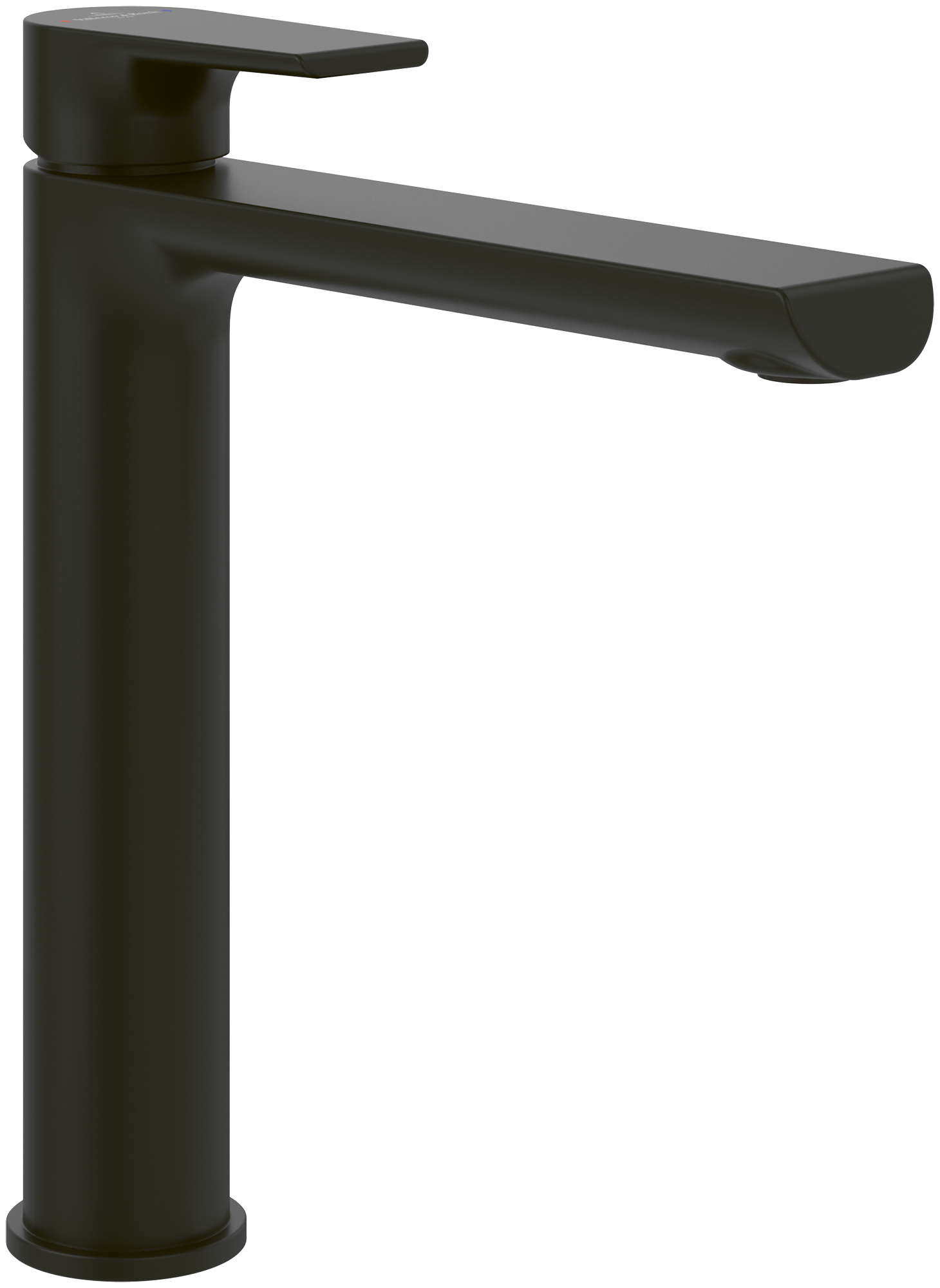 Villeroy & Boch Liberty Eengreeps wastafelkraan verhoogd, Zonder Push-Open afvoergarnituur, Matt Black