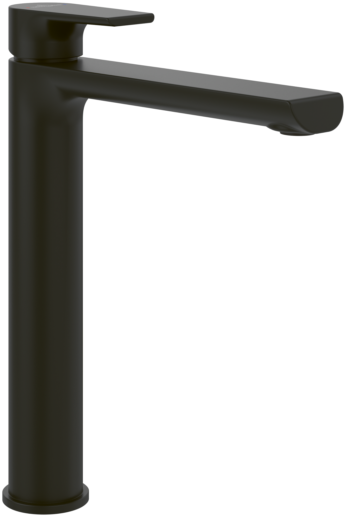 Villeroy & Boch Liberty Eengreeps wastafelkraan verhoogd, Zonder Push-Open afvoergarnituur, Matt Black