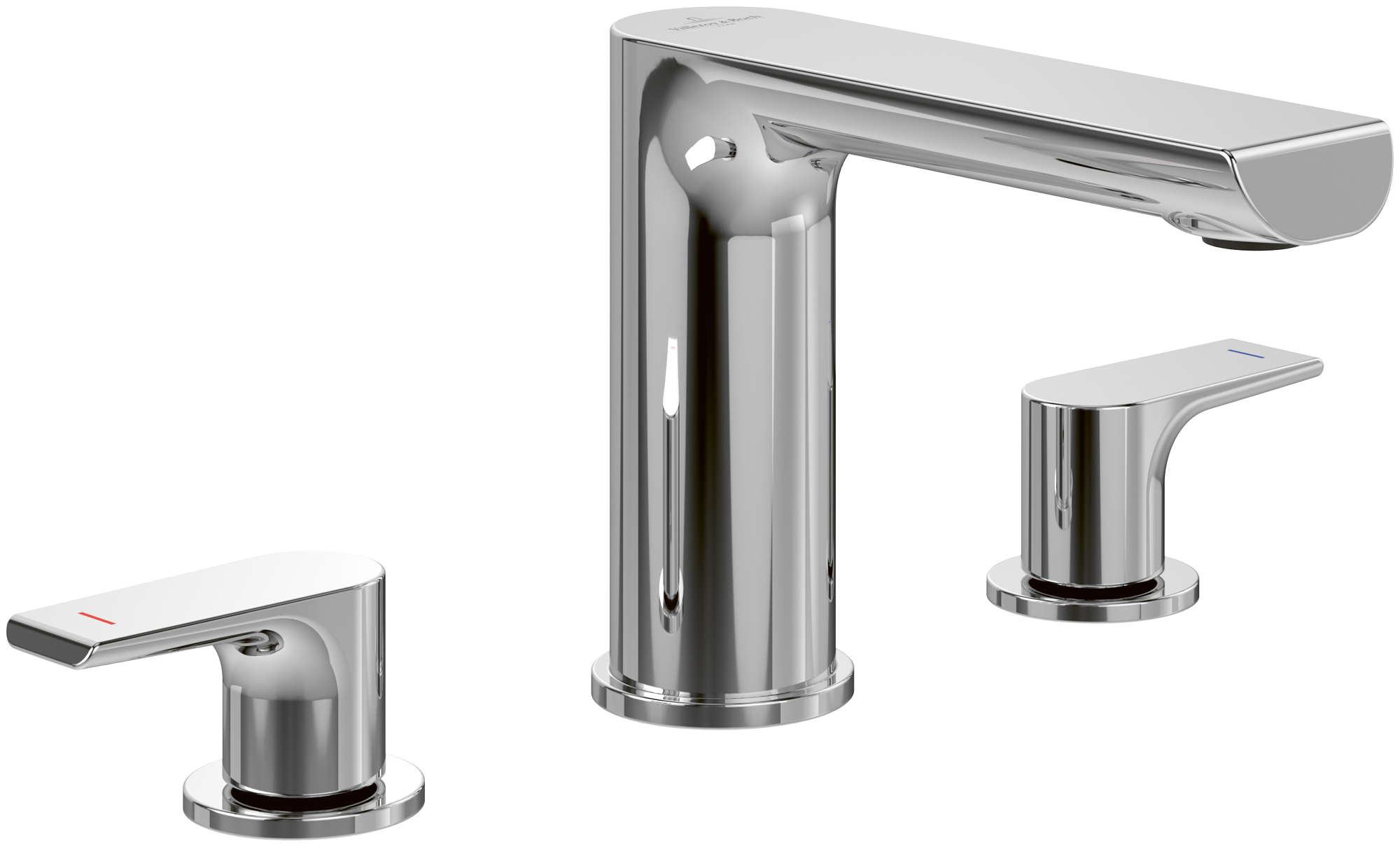 Villeroy & Boch Liberty Three-hole basin mixer, Without waste, Chrome