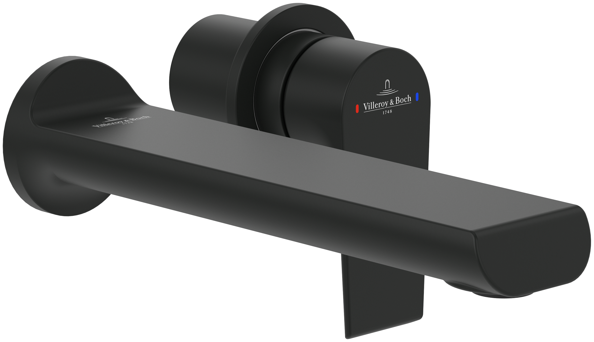 Villeroy & Boch Liberty Eengreeps wastafelkraan, Zonder Push-Open afvoergarnituur, Matt Black