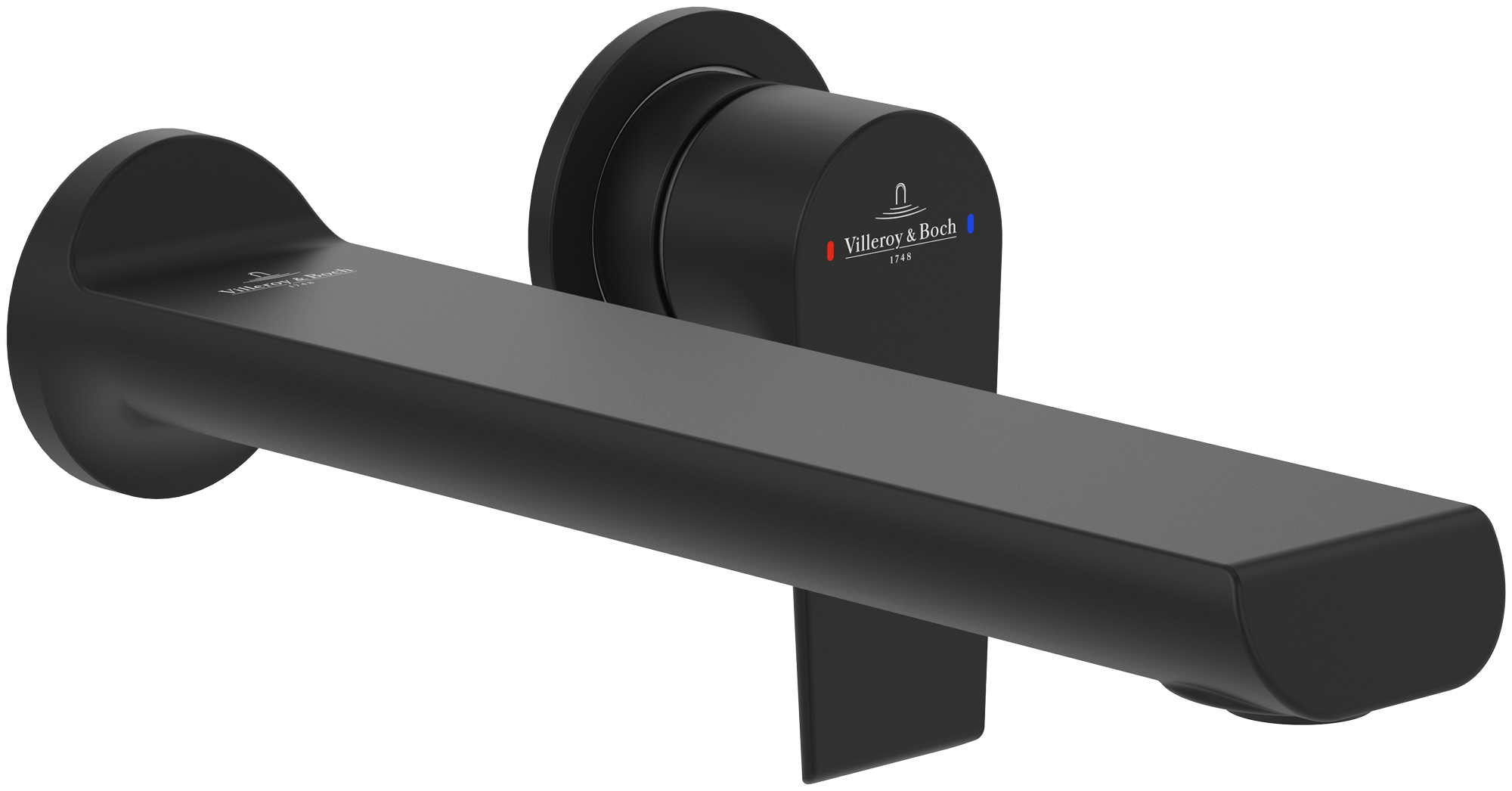 Villeroy & Boch Liberty Eengreeps wastafelkraan, Zonder Push-Open afvoergarnituur, Matt Black